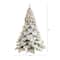 7ft. Pre-Lit Flocked Austria Fir Artificial Christmas Tree, White LED Lights